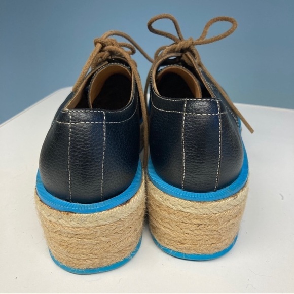 JOHN FLUEVOG Sz 7 Espadrille Sole Leather Lace Up Sneakers Shoes - Picture 9 of 16